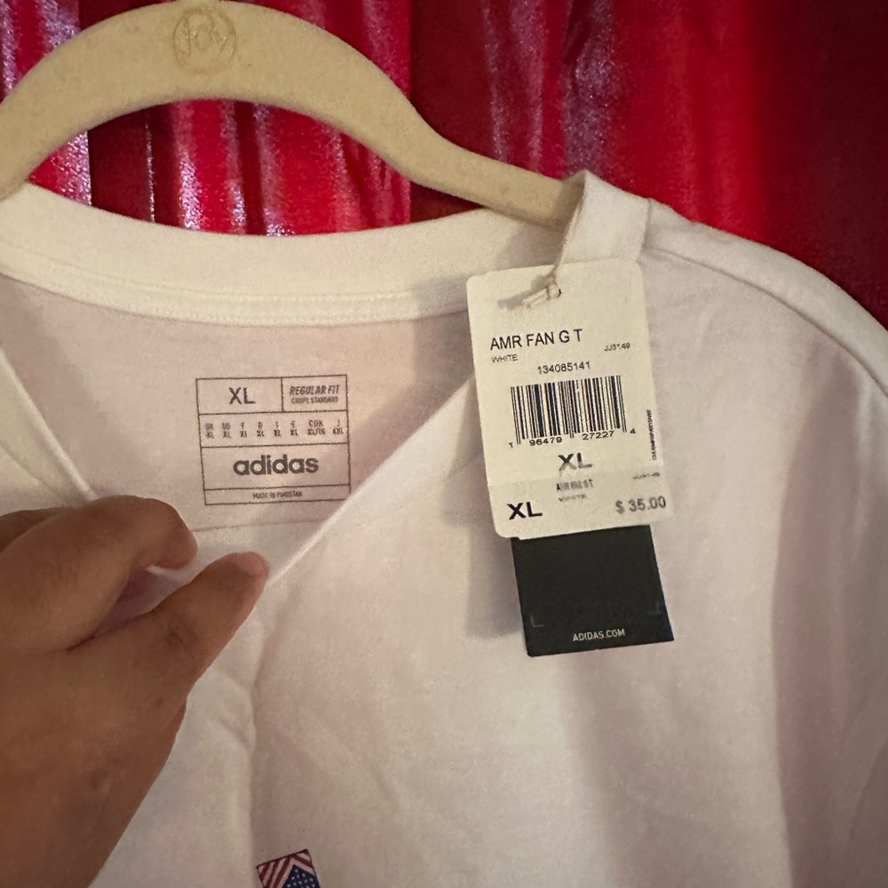 Adidas White USA Tee size XL NWT - Picture 2 of 3